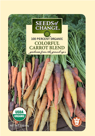 Organic Colorful Carrot Blend Seeds - Seeds Of Change (573x573), Png Download