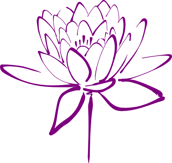 Purplelotus Clip Art At Clker Com - Lotus Transparent Flower (600x568), Png Download