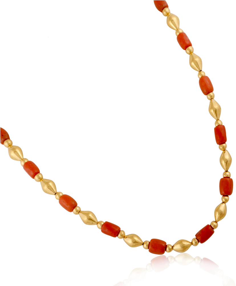 Antique Red Coral Vintage Necklace - Necklace (1000x1000), Png Download