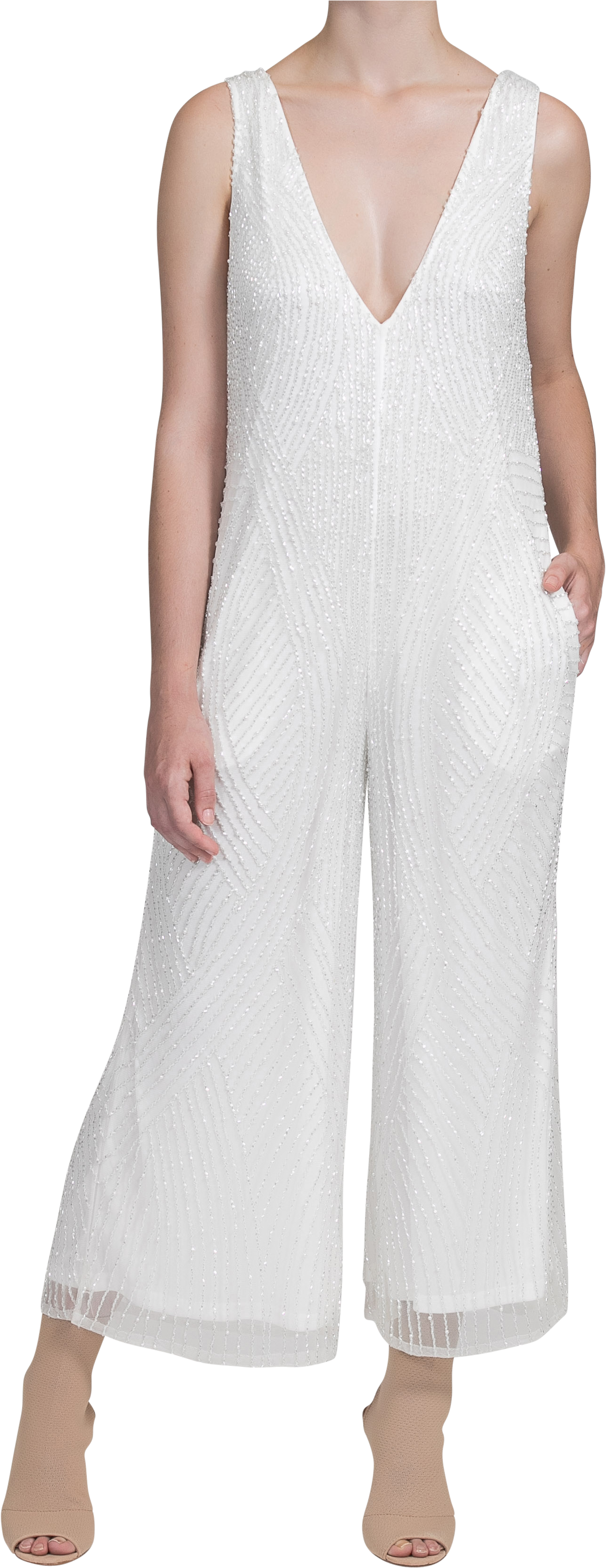 Amplify Jumpsuit - Pearl White - Gown (2400x3600), Png Download
