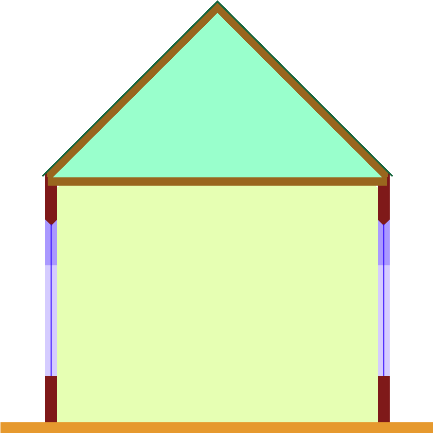 Aisleless Church, Horizontal Ceiling (1027x1087), Png Download