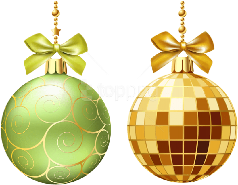 Free Png Christmas Balls Transparent Png - Transparent Christmas Decorations Clip Art (850x658), Png Download