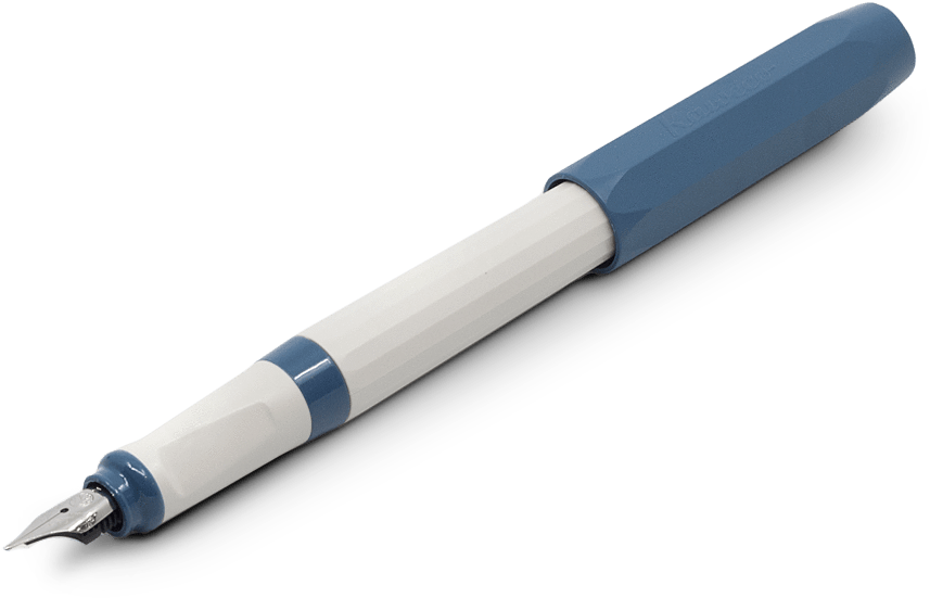 Kaweco Perkeo Fountain Pen In Old Chambray - Writing (1100x900), Png Download