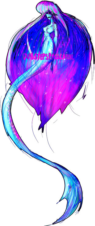 Artists On Tumblr Space Mermaid Space Mermaid My Art - Illustration (450x750), Png Download