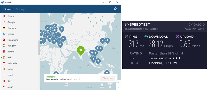 When I Switch On Vpn The Speed Decrease Dramatically, - Nordvpn (855x375), Png Download