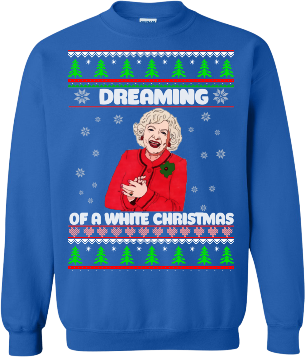 Dreaming Of A White Christmas Sweater, Hoodie - Shirt (1155x1155), Png Download