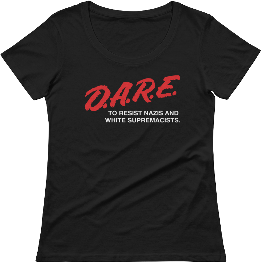 Dare To Resist Nazis Ladies Scoopneck Tee - Wwe Roman Reigns New Logo (1000x1000), Png Download