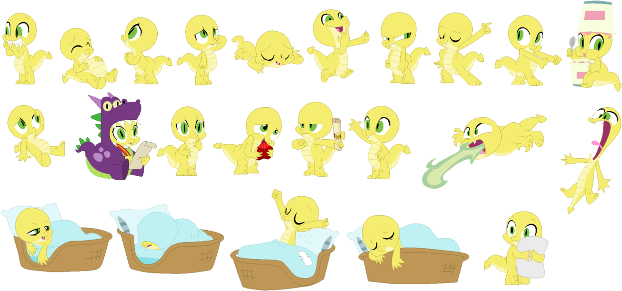 Base Set - Mlp Baby Dragon Base (1315x608), Png Download