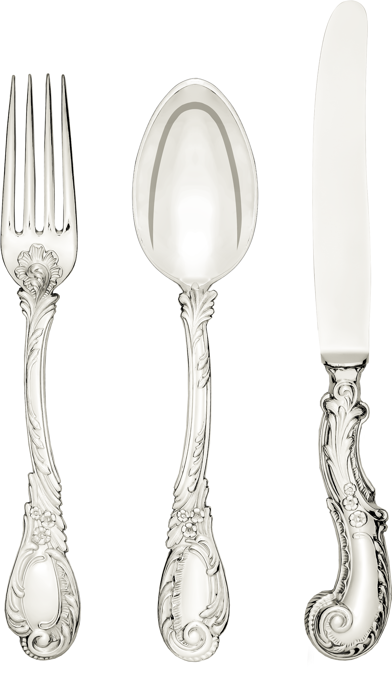 Jarosinski & Vaugoin Hand Forged Silver Cutlery Design - Fork (2000x3000), Png Download
