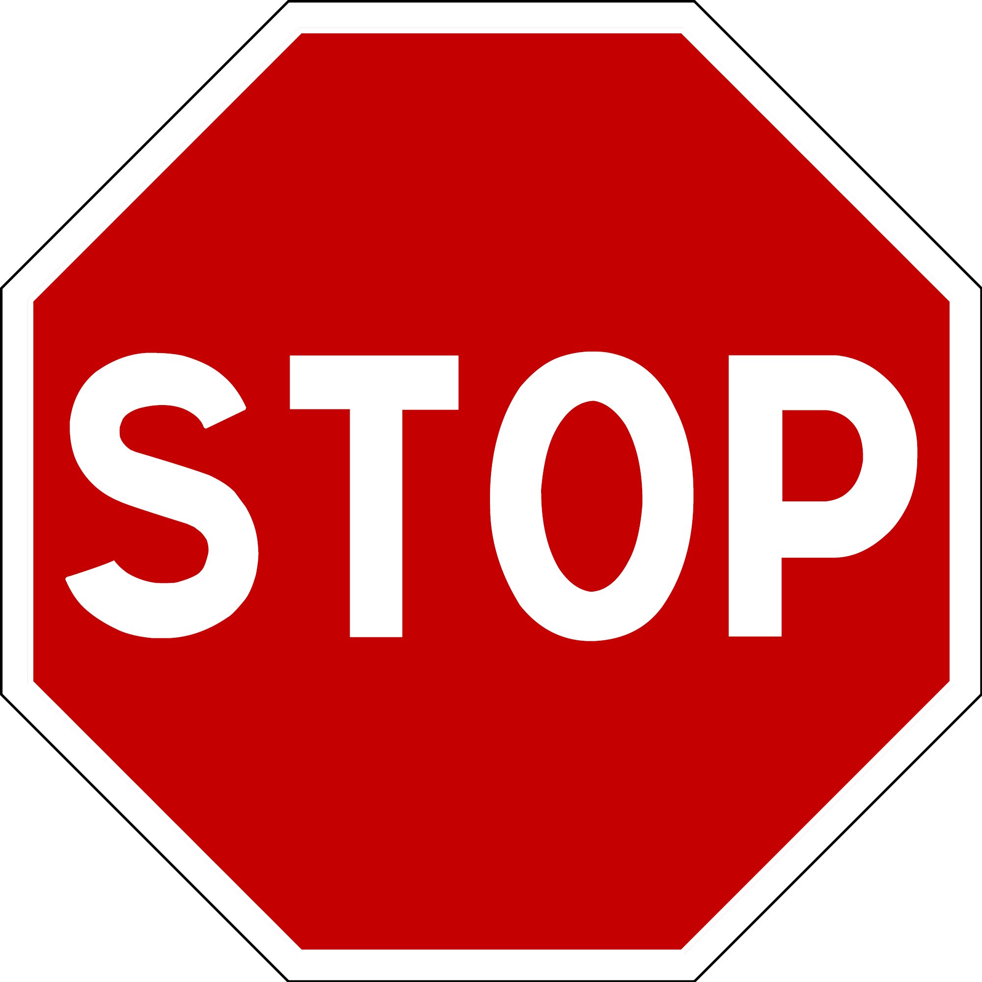 Stop F - Code De La Route Stop (2000x2000), Png Download