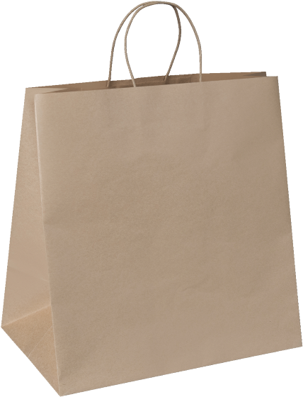 Twist Handle Brown Paper Carry Bag Small (660x660), Png Download