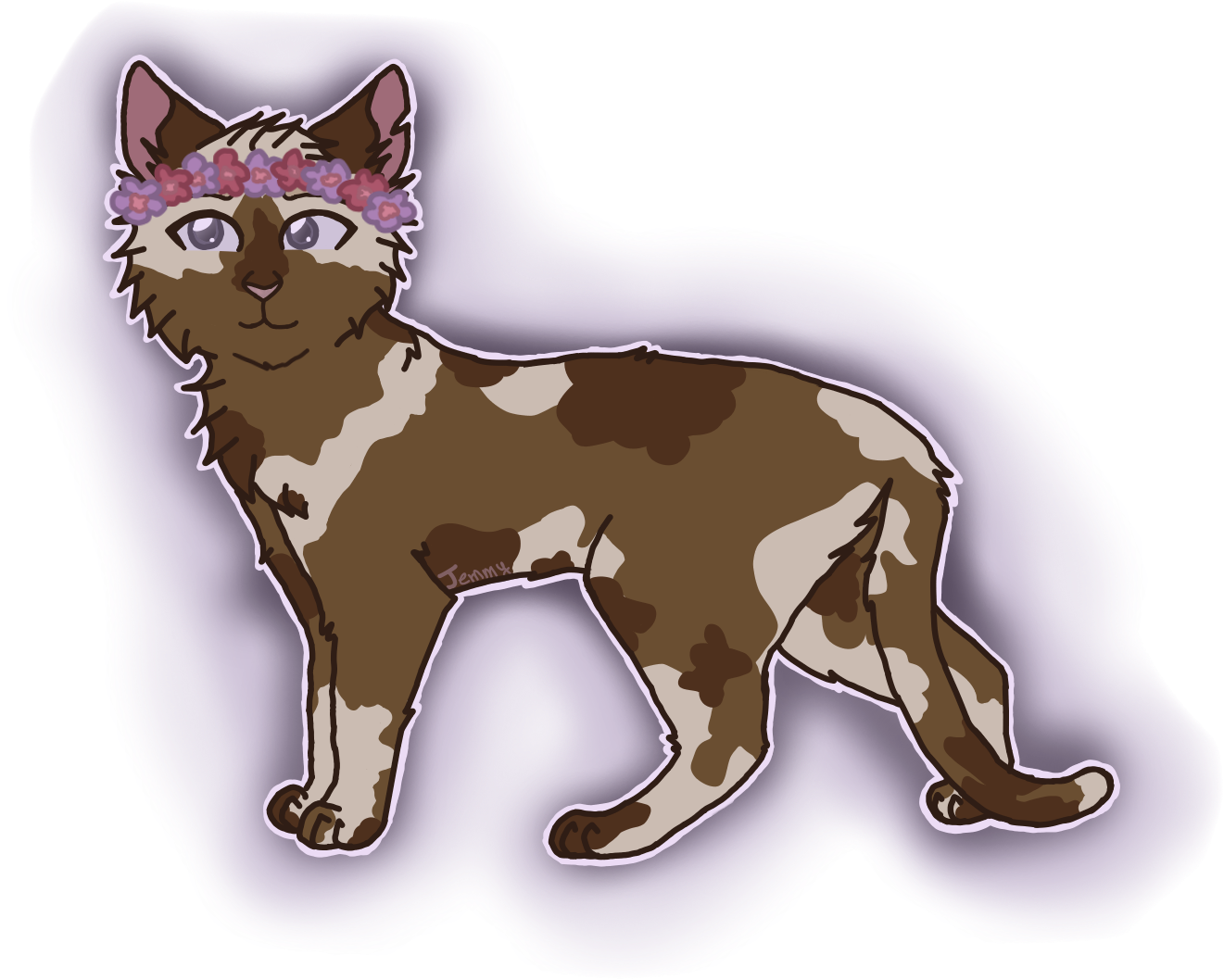 Lilacpeak Full Body - Domestic Short-haired Cat (1600x1200), Png Download
