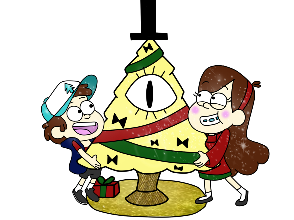 Gravity Falls,gf Персонажи,gf Арт,gf Art,mabel Pines,dipper - Gravity Falls Bill Christmas (1024x768), Png Download