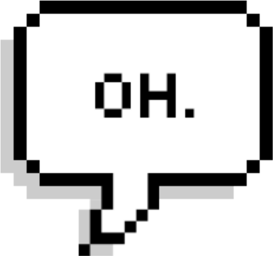 #oh #pixel #bubble #black #text #words #tumblr #insta - Pixel Speech Bubble Jimin (1024x896), Png Download
