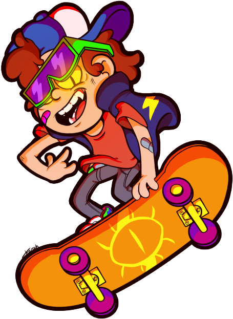 Dippy - - Dipper Skateboard (500x674), Png Download