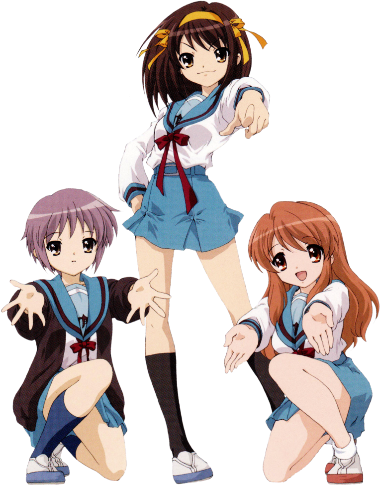 Post - Melancholy Of Haruhi Suzumiya Girls (796x1004), Png Download