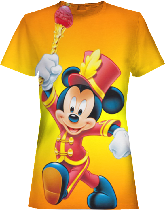 Anime Mickey Mouse 3d T-shirt - Mickey Mouse Parade Clipart (760x759), Png Download