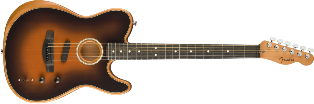 0972013232 Gtr Frt 001 Rr - Fender American Acoustasonic Telecaster (1000x332), Png Download