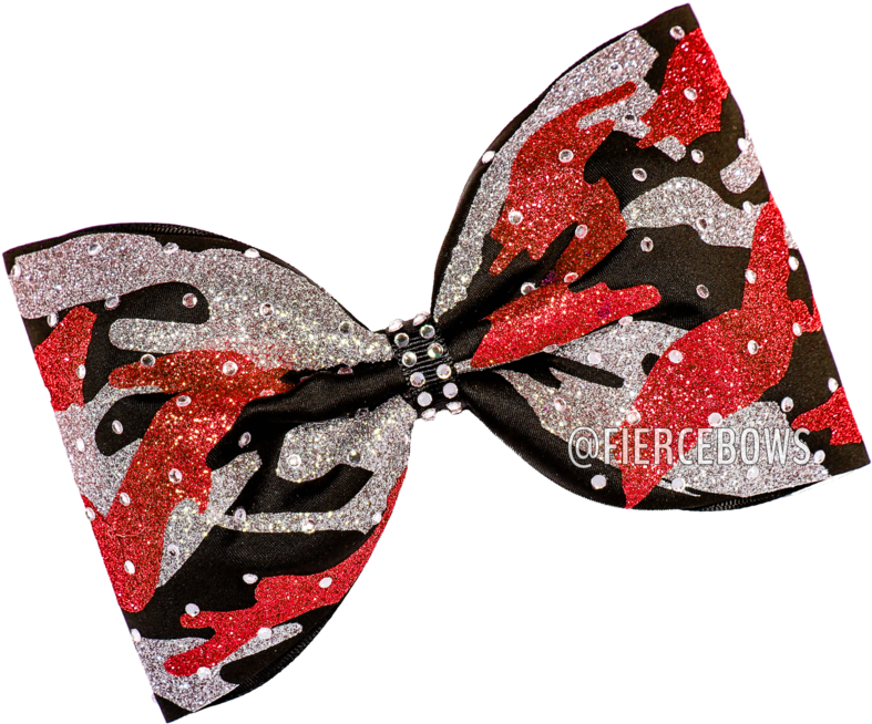 Glitter Camo And Rhinestone Tailless Bow - Glitter (800x800), Png Download
