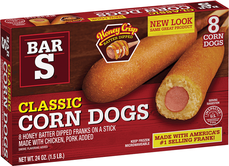Classic Corn Dogs - Bar S Beef Corn Dogs (900x816), Png Download