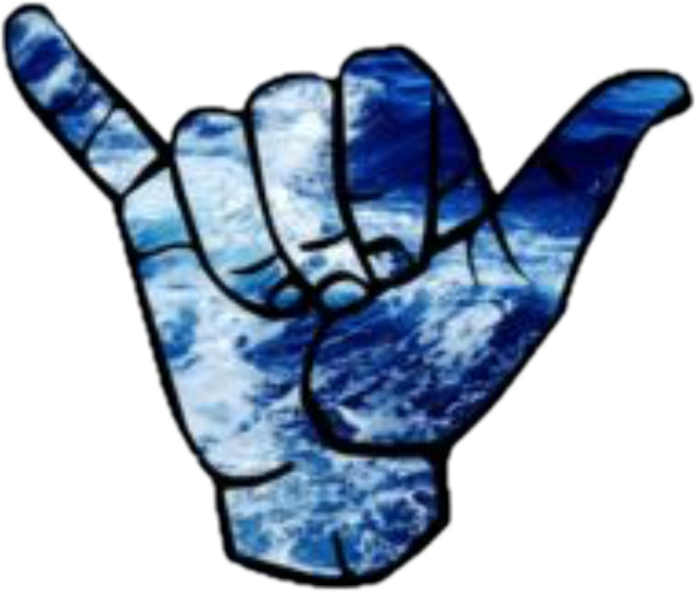 Shaka Water Waves Cool California - Hang Loose Sign Tie Dye (1017x865), Png Download