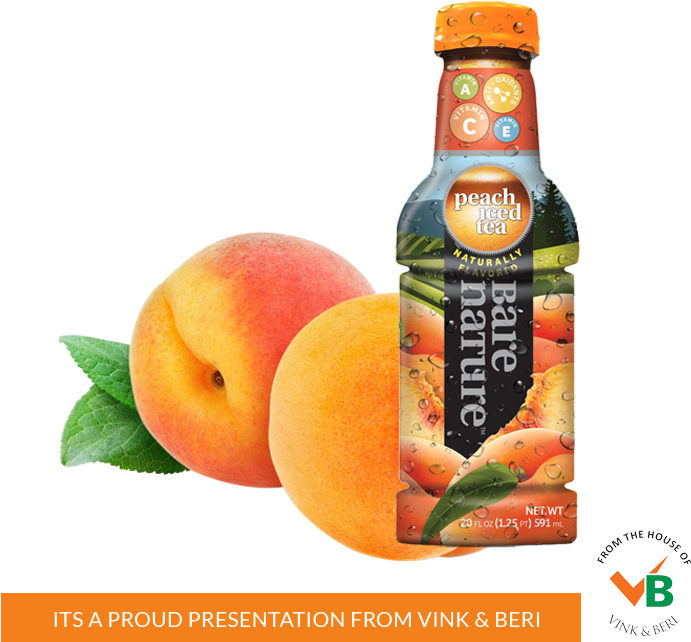 Bare Nature Peach Iced Tea - Bare Nature Peach Tea (700x700), Png Download