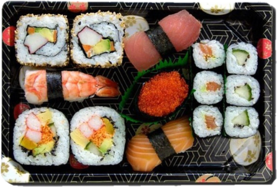 Sushi Sticker - Sushi Rolls (1024x704), Png Download