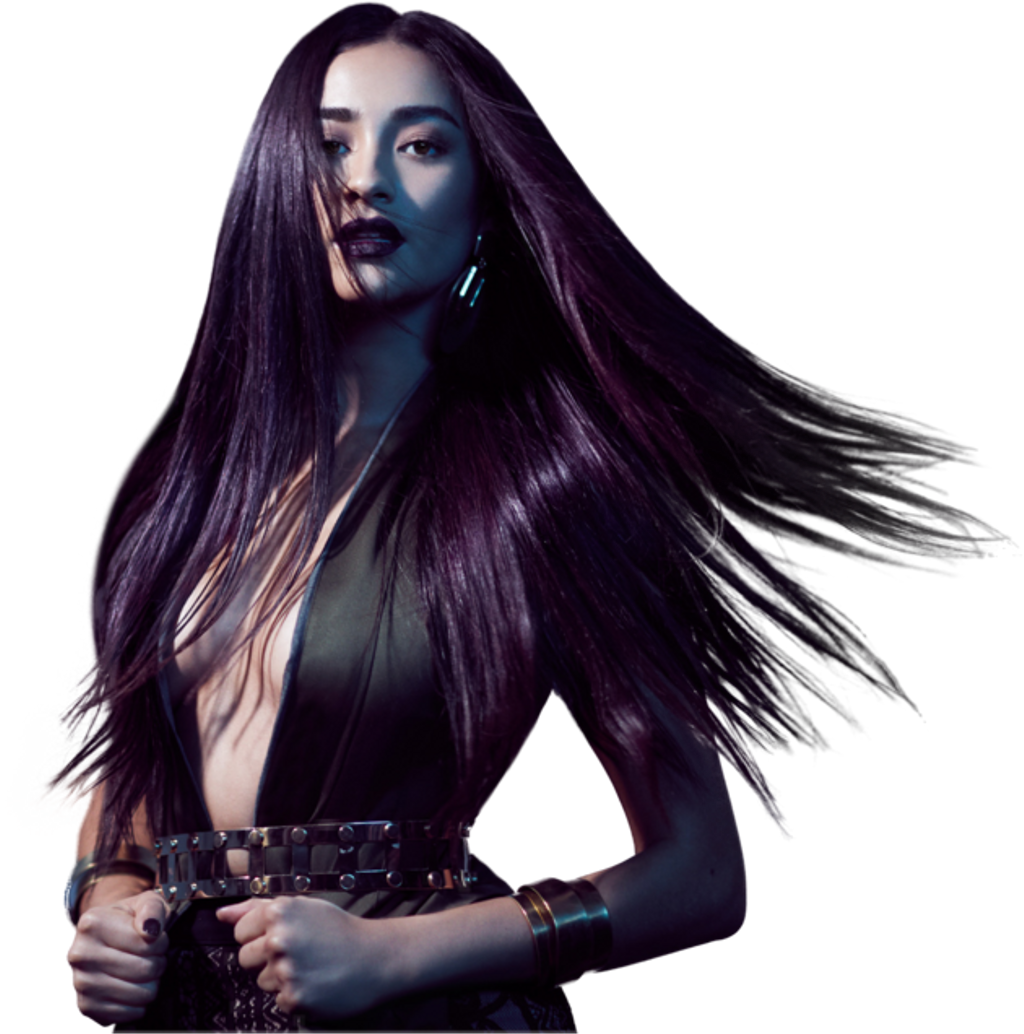 Shaymitchell Emilyfields Pll Prettylittleliars Freetoed - Shay Mitchell Purple Hair (1024x1034), Png Download
