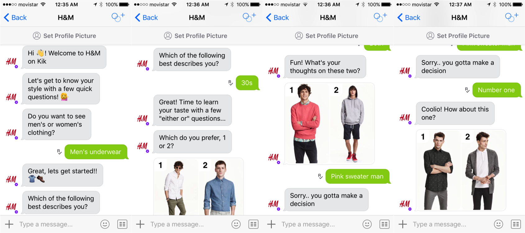 H&m Chatbot On Kik - Ai 기반 의 구매 행태 분석 (1690x750), Png Download