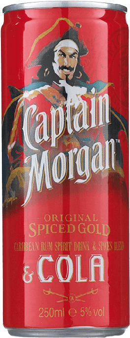 Captain Morgan Rum & Cola 25 Cl - Caffeinated Drink (700x700), Png Download