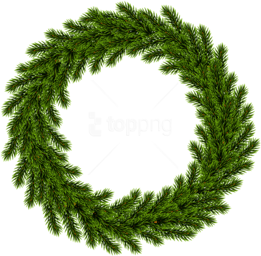 Free Png Pine Wreath Png - Венок Хвойный (850x835), Png Download