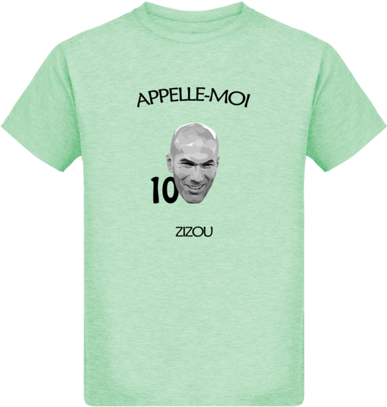 T-shirt Enfant Bio "zidane" - Active Shirt (563x600), Png Download