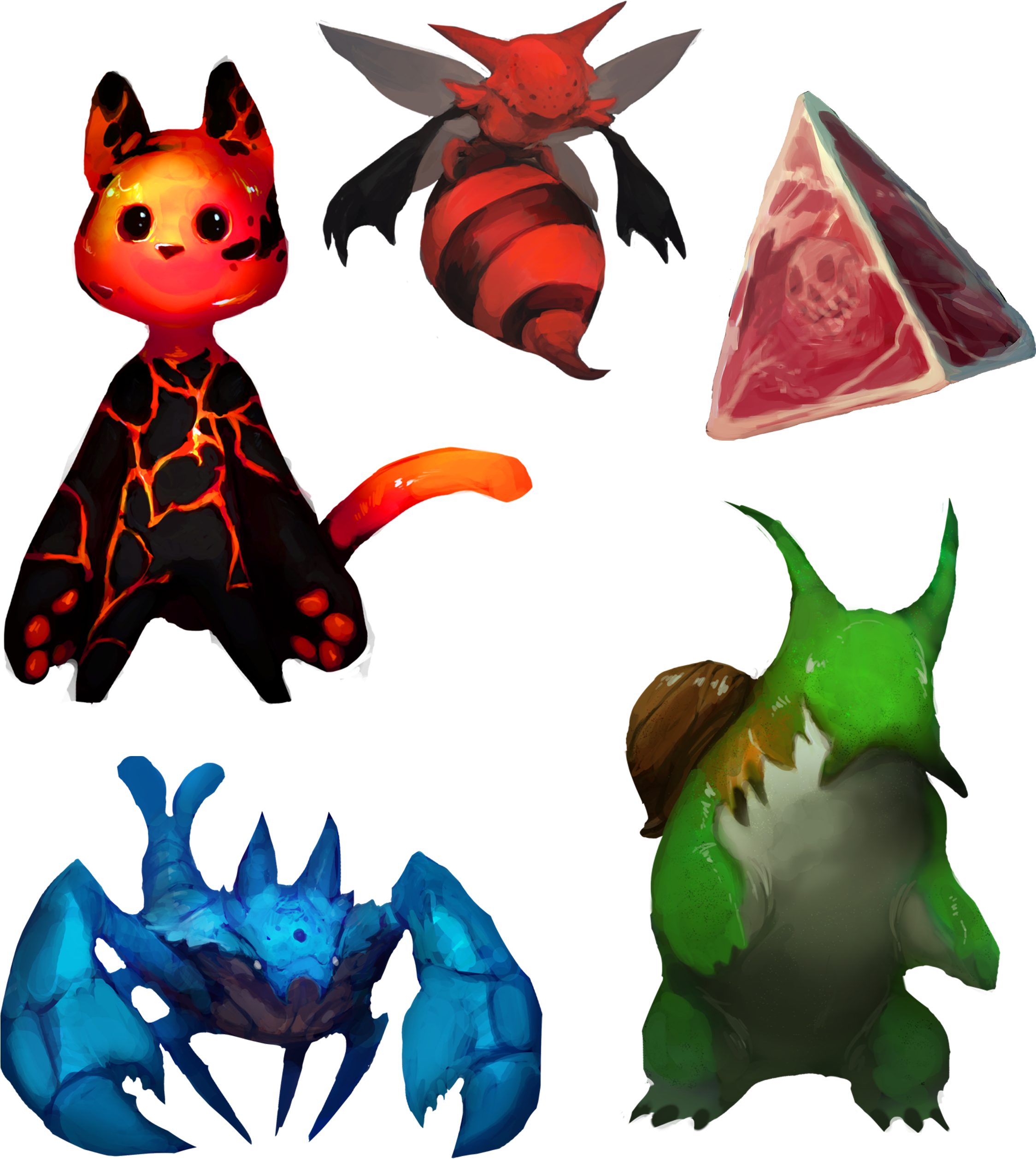 Each Monster Comes With Its Own Detailed Description (2500x2661), Png Download