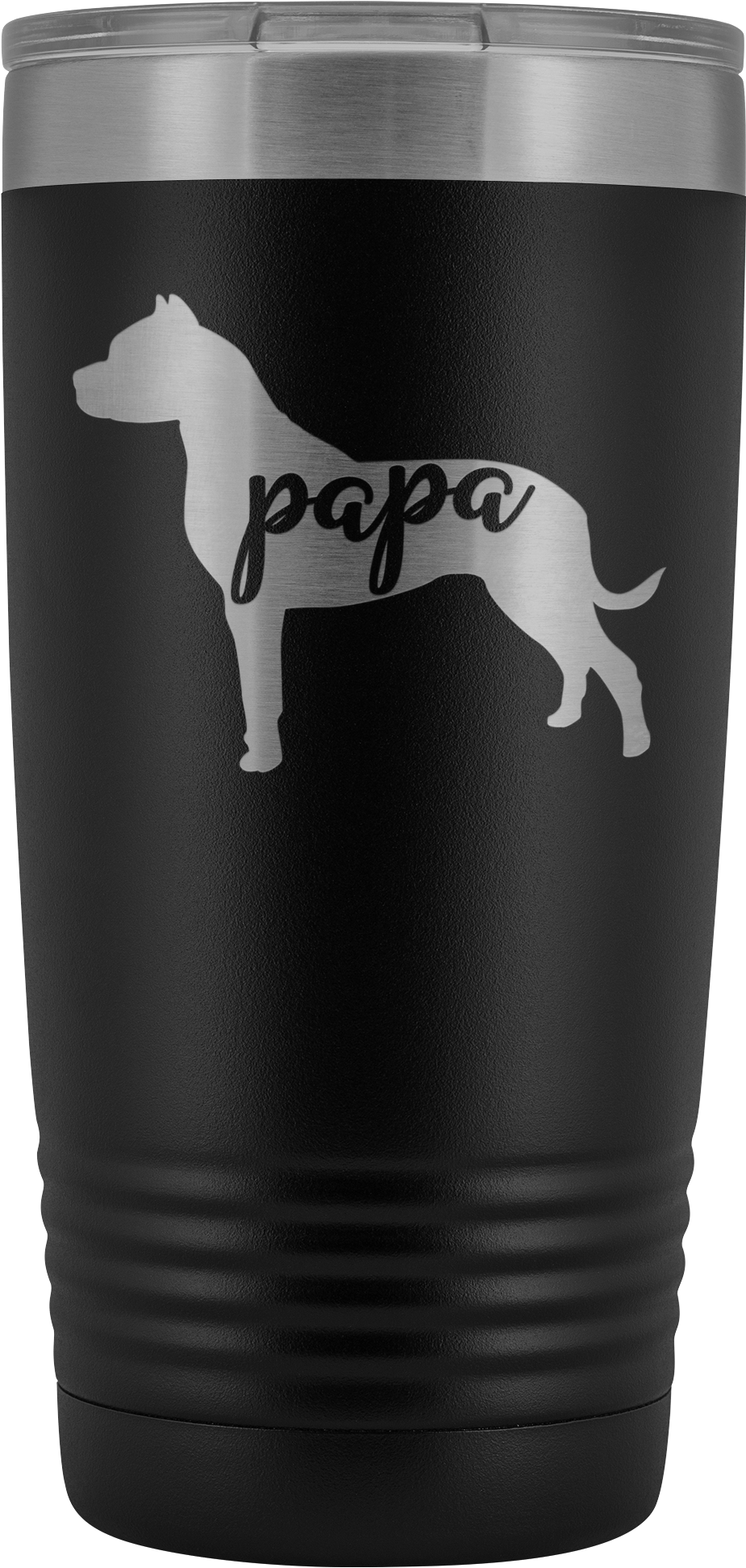 Pit Bull Papa Tumbler, Pitbull Dog Dad 20oz Insulated - Dog (2000x2000), Png Download