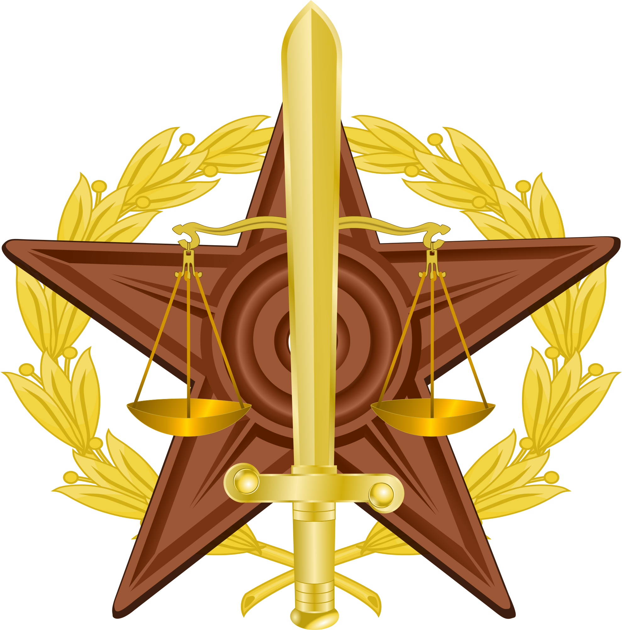 Barnstar Law Gold - Illustration (2000x2000), Png Download