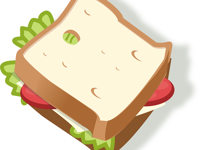 Sandwich Clipart Fried Fish - Transparent Background Sandwich Clipart (640x480), Png Download