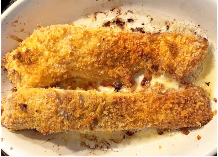 Baked “fried” Salmon - Snack Cake (889x500), Png Download