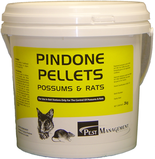 Pest Management Pindone Possum & Rat Pellets 2kg - Domestic Short-haired Cat (763x571), Png Download
