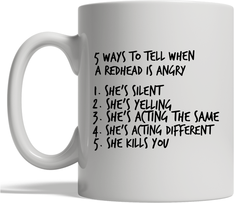 5 Ways To Tell When A Redhead Is Angry She's Silent - Beer Stein (800x800), Png Download