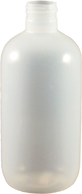 8 Oz Natural Ldpe Plastic Boston Round Bottle - Glass Bottle (700x700), Png Download
