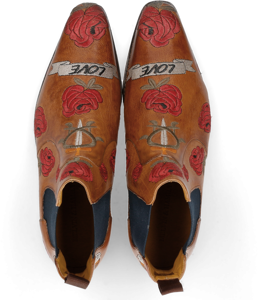 Ankle Boots Jordan 2 Indus Tan Embroidery Bee - Slip-on Shoe (1024x1024), Png Download