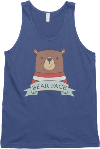 Bear Face Tank Top Swish Embassy - Shirt (600x600), Png Download