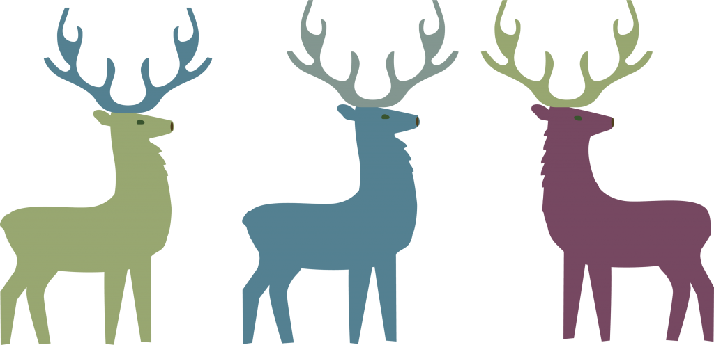 3 Stags1 - Reindeer (1024x496), Png Download