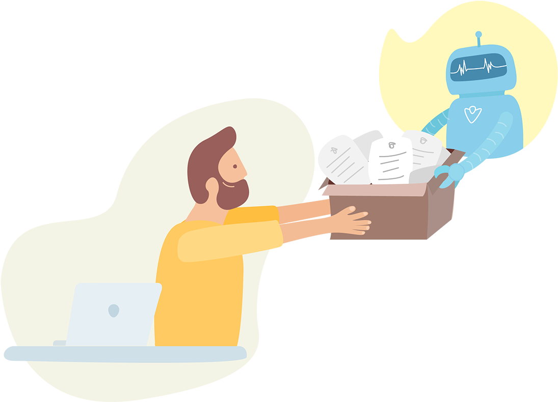 Robot Human And Robot Robot Art Board Illustration - Cartoon (1094x821), Png Download