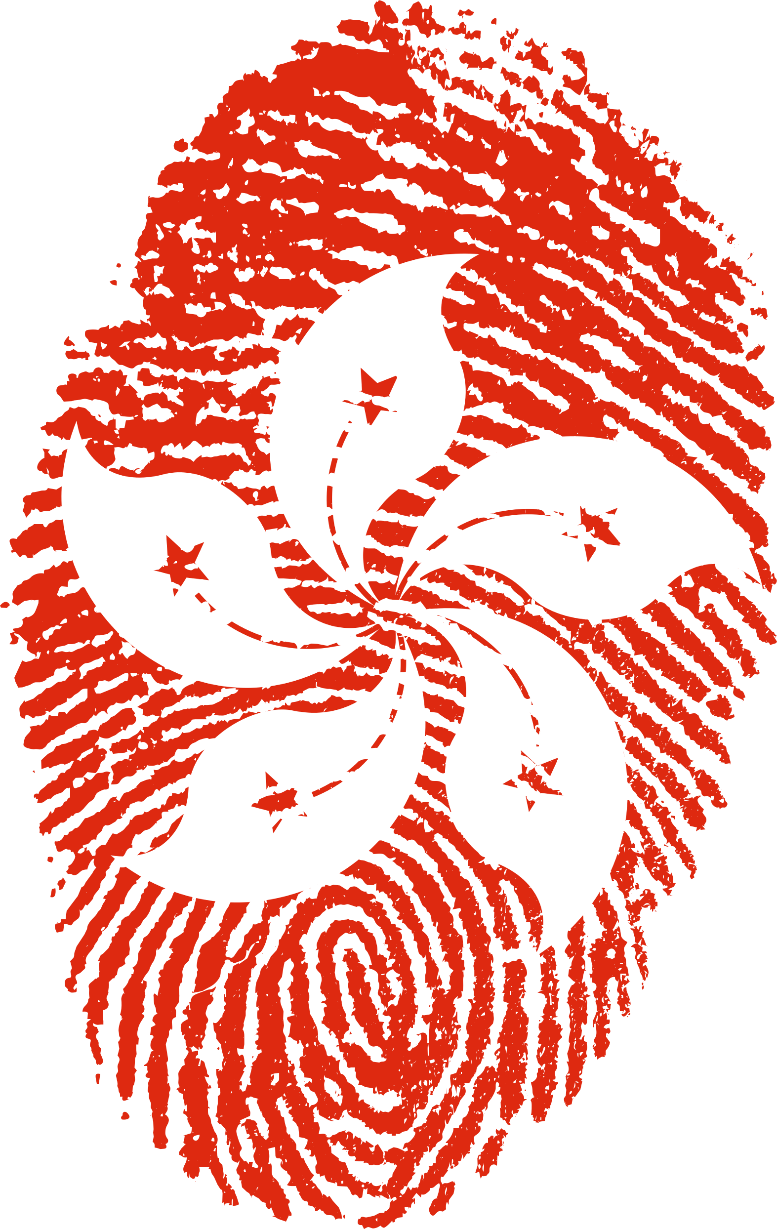 Hong Kong Flag Fingerprint Country 654339 - Trinidad And Tobago Finger Print (1573x2488), Png Download