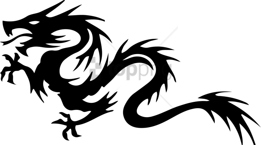 Free Png Dragon Tribal Png Image With Transparent Background - Tribal Dragon (850x474), Png Download