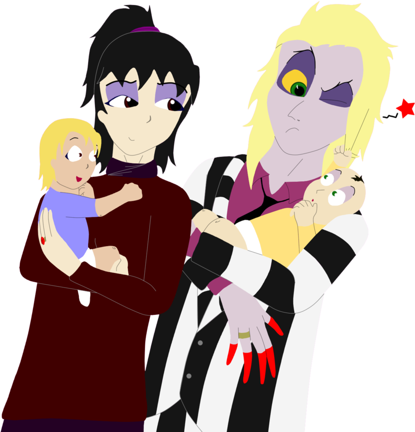 And Lydia Family Take By Fableworldna On - Beetlejuice Y Lydia En Love (1024x981), Png Download