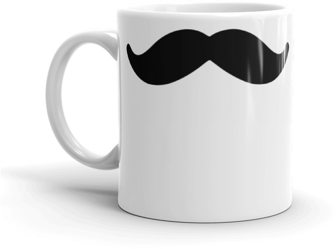 Moustache Mug - Coffee Cup (800x800), Png Download