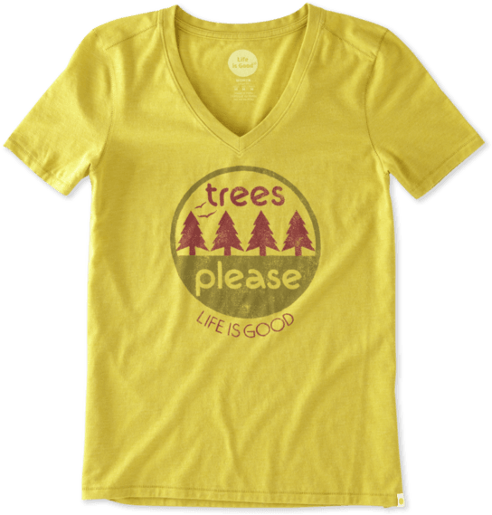 Women's Trees Please Circle Cool Vee - Active Shirt (570x570), Png Download
