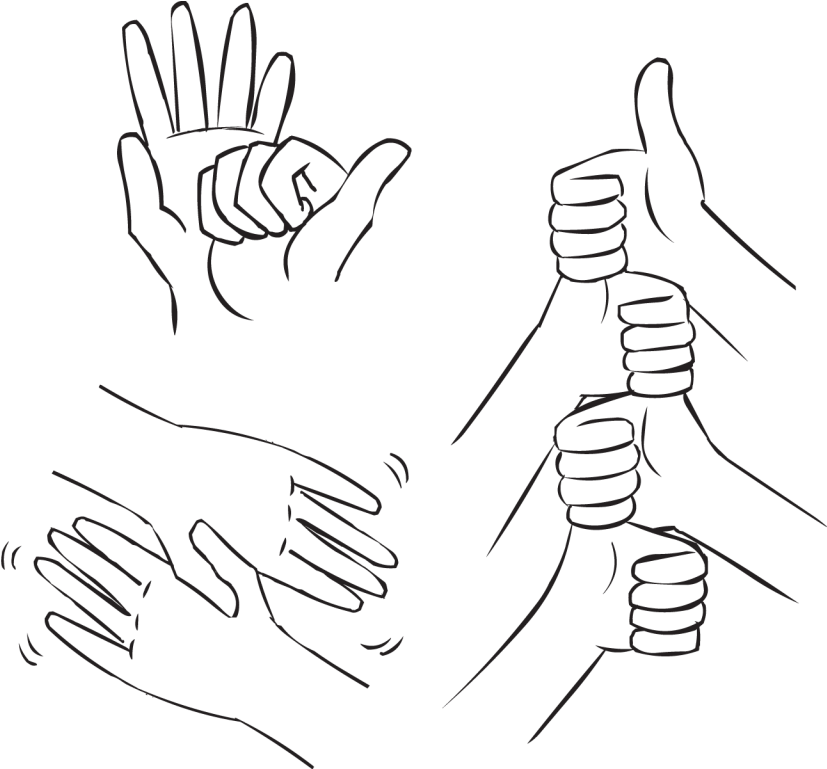 Group Clipart Handshake - Sketch (1024x768), Png Download